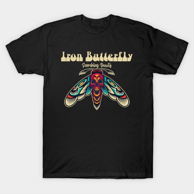 Iron Butterfly In The Garden Of Eden T-Shirt by NEW ANGGARA